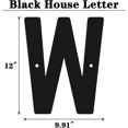 thumbnail image 2 of 12 Inch Modern Metal House Numbers, Metal Letter, Black Door Number, Metal Mailbox Numbers and Letters, Metal House Address Letters and Numbers for Outside Signs (W), 2 of 8