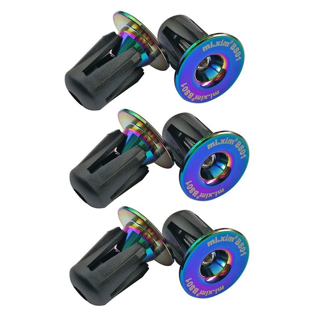 Tapones traseros para manillar de bicicleta YONGSHENG 3 pares Aleación de aluminio 21,9 mm