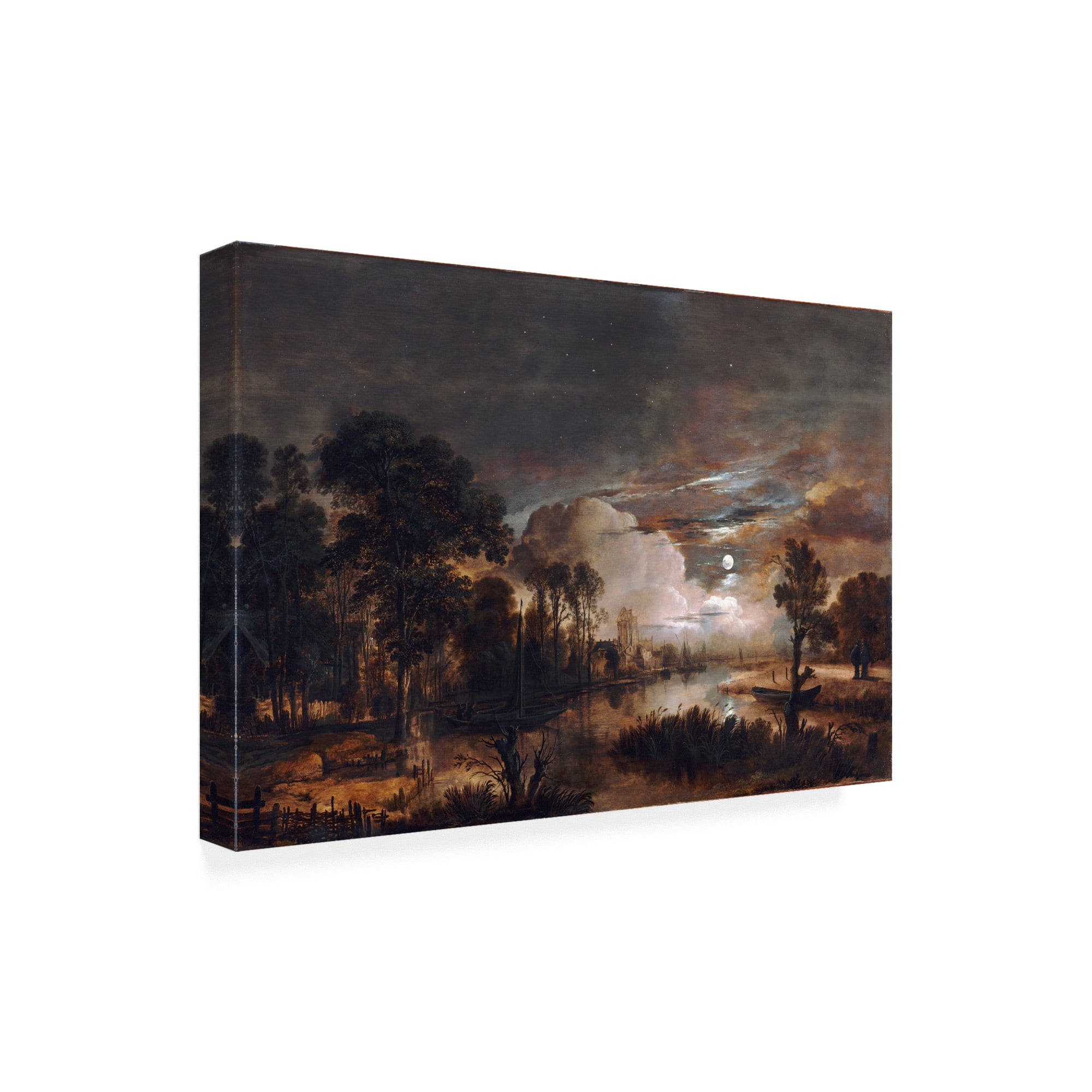 Neer 'Moonlight night' Canvas Art