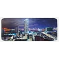 thumbnail image 1 of City Kitchen Mat, Downtown in Hong Kong Urban View at Night High Rise Buildings Modern Business District, Plush Decorative Kitchen Mat with Non Slip Backing, 47" X 19", Multicolor, by Ambesonne, 1 of 1