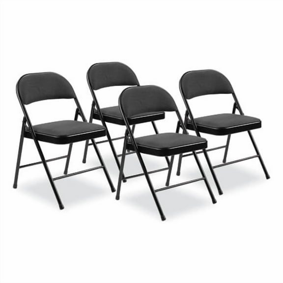 970 Series Fabric Padded Steel Folding Chair, Supports Up to 250 lb, 17.75" Seat Height, Star Trail | Bundle of 2