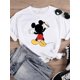 thumbnail image 1 of Disney Cartoon Clothing Casual Tee Shirt Mickey Mouse Women Holiday Summer Short Sleeve Print Fashion Graphic T-shirtsS Gao Jinjia LED, 1 of 2