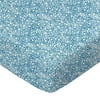 SheetWorld Fitted 100% Cotton Percale Play Yard Sheet Fits BabyBjorn Travel Crib Light 24 x 42, Confetti Dots Blue