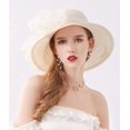 thumbnail image 5 of Women's Derby Dress Church Cloche Hat Bow Bucket Wedding Bowler Hats Organza Fascinator Hat, 5 of 6