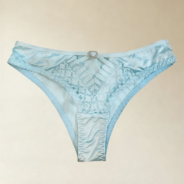 Warop Women's Triangle Panties, Fashionable Solid Color with Sexy Lace and Breathable Mesh, Seductive and Comfortable for Intimate Moments and Daily Use