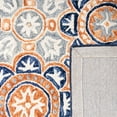 thumbnail image 6 of SAFAVIEH Micro-Loop Kingston Medallion Area Rug, Brown/Blue, 5' x 5' Square, 6 of 7