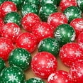 thumbnail image 4 of 10/30 piezas de globos navideños de 12 pulgadas de grosor, globos decorativos navideños con estampado de copos de nieve, para eventos en tiendas y centros comerciales, 4 of 5