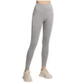 thumbnail image 2 of Pantalones de yoga de color liso para mujer, ropa interior moldeadora de cintura alta, realce de cadera, compresión abdominal, moldeador corporal, de poliéster., 2 of 4