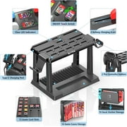 Kytok Switch Games Storage Organizer Tower with Joy Con Controller Charger, Nintendo Switch OLED Accessories, Switch Docking Station with Pro Controller Holder