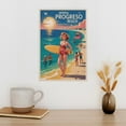 thumbnail image 3 of Retro Beach Wall Art Merida Mexico Progreso Beach Vintage Style Poster Coastal Decor Ocean Lifeguard Tower Print Print Poster, 3 of 8
