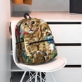 thumbnail image 5 of Honeii Christmas Kitten Puppy Print School Backpack,Casual Lightweight Travel Rucksack Daypack,Backpacks for College High, 5 of 6