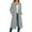 #380-Gray, variant on Women's Long Hooded Cardigan Jacket - Zip-Up Casual Coat with Front Pockets - Solid Color Lightweight Outerwear for Everyday Wear