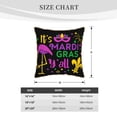 thumbnail image 4 of Kll Mardi Gras With Flamingo Decorative Throw Pillow Covers Velvet Soft For Couch Sofa Bedroom Living Room Outdoor -18"X18", 4 of 8