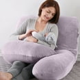 thumbnail image 3 of 47" U Shaped Pillow, Total Body Support Pillow for Pregnancy Hypoallergenic, Comfortable Maternity Body Painting, Memory Foam Pillows for Pregnant Women, Supports Back, Hips, Legs & Belly, 3 of 8