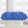 thumbnail image 4 of 10 Bundles Artificial Flowers for Outdoors, UV Resistant Fake Flowers with Plastic Plants, Faux Silk Flowers for Outside Window Box Front Porch Hanging Planter Decor-Purple, 4 of 5