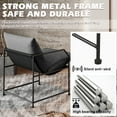 thumbnail image 2 of Homy Grigio Sling Accent Chair Mid Century Modern Arm Chair with Metal Frame Upholstered Reading Chair Living Room Chairs for Bedrooms Living Room Home Office,Charcoal, 2 of 5