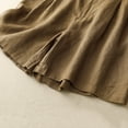 thumbnail image 7 of Wycnly on Sale Shorts for Women Womens Shorts Casual Summer Button up High Waist Loose Wide Leg Short Pants Fashion Pleated Solid Soft Cotton Linen Shorts with Pockets, 7 of 7