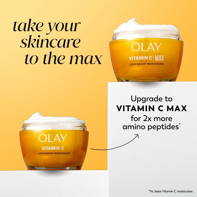 2 pack) Olay Vitamin C Brightening Light Weight Moisturizer, Hydrates &  Evens Tone, 1.7 oz - Walmart.com
