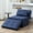 Blue, variant on EJC Modern 4-in-1 Multi-Functional Folding Adjustable Back Velvet Sofa Bed, Suitable for Adults, Brown