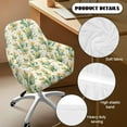 thumbnail image 5 of Xoenoiee Cactus Flower Print Curved Back Chair Slipcover Stretch Dining Chair Cover Kitchen Chair Cover Modern Arc Shaped Armrest Counter Height Bar Stools Covers for Kitchen Party Banquet Decor, 5 of 7