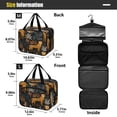 thumbnail image 3 of Travel Hanging Toiletry Bag with 4 Zipped Compartments Waterproof Makeup Accessories Spacious Cosmetic Bag Cheetahs and Jungle Foliage Pattern Medium, 3 of 9