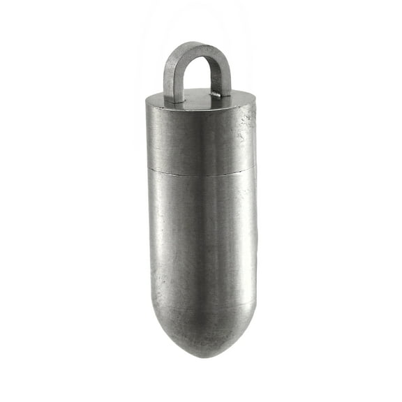 Zeckos Stainless Steel Bullet Cylinder Pendant