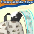 thumbnail image 5 of Light Beige Dinosaurs Landscapes Pattern 17" Waterproof Oxford School Backpacks for Teens, S-Shape Padded Straps, for School, Travel, Hiking, Camping, 5 of 5