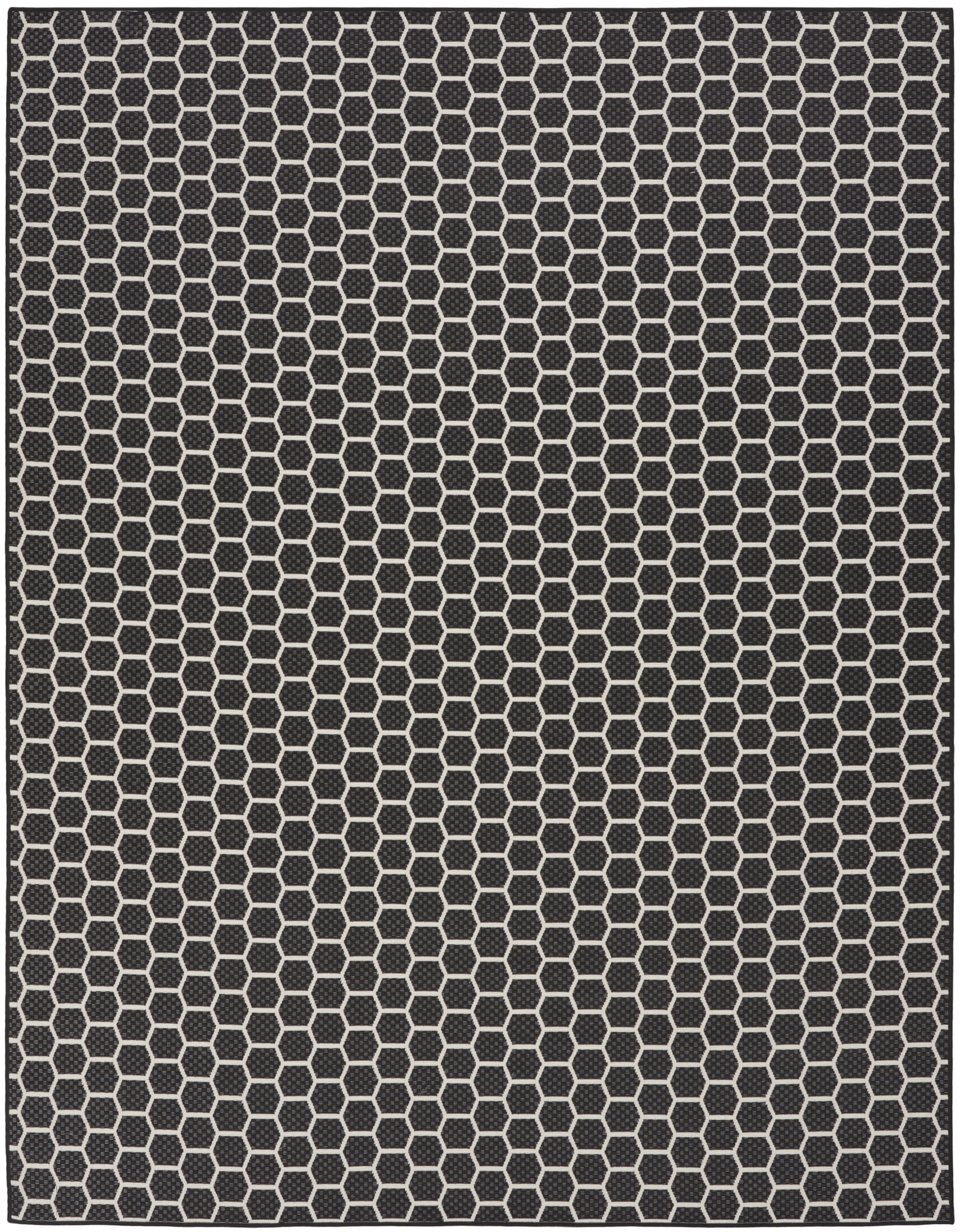 Nourison Twist Reversible 9' x 12' Black Modern Rug