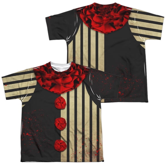 Creepy Clown Costume (Front - Back Print) - Youth Short Sleeve Shirt - X-Large