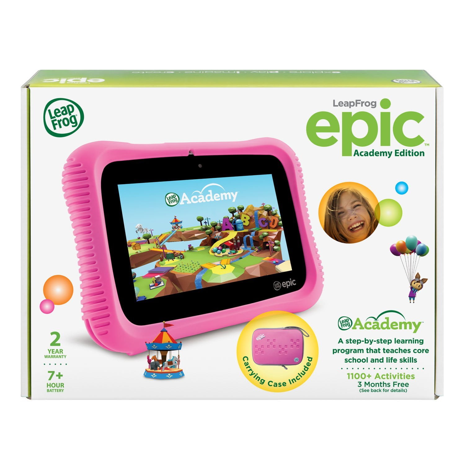 Leapfrog Epic Academy Edition 7" Learning Tablet Tested/Working Open Box