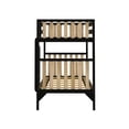 thumbnail image 4 of Max & Lily Bunk Bed, Scandinavian Solid Wood Twin over Twin Bunk Beds for Kids, Black/Blonde, 4 of 10