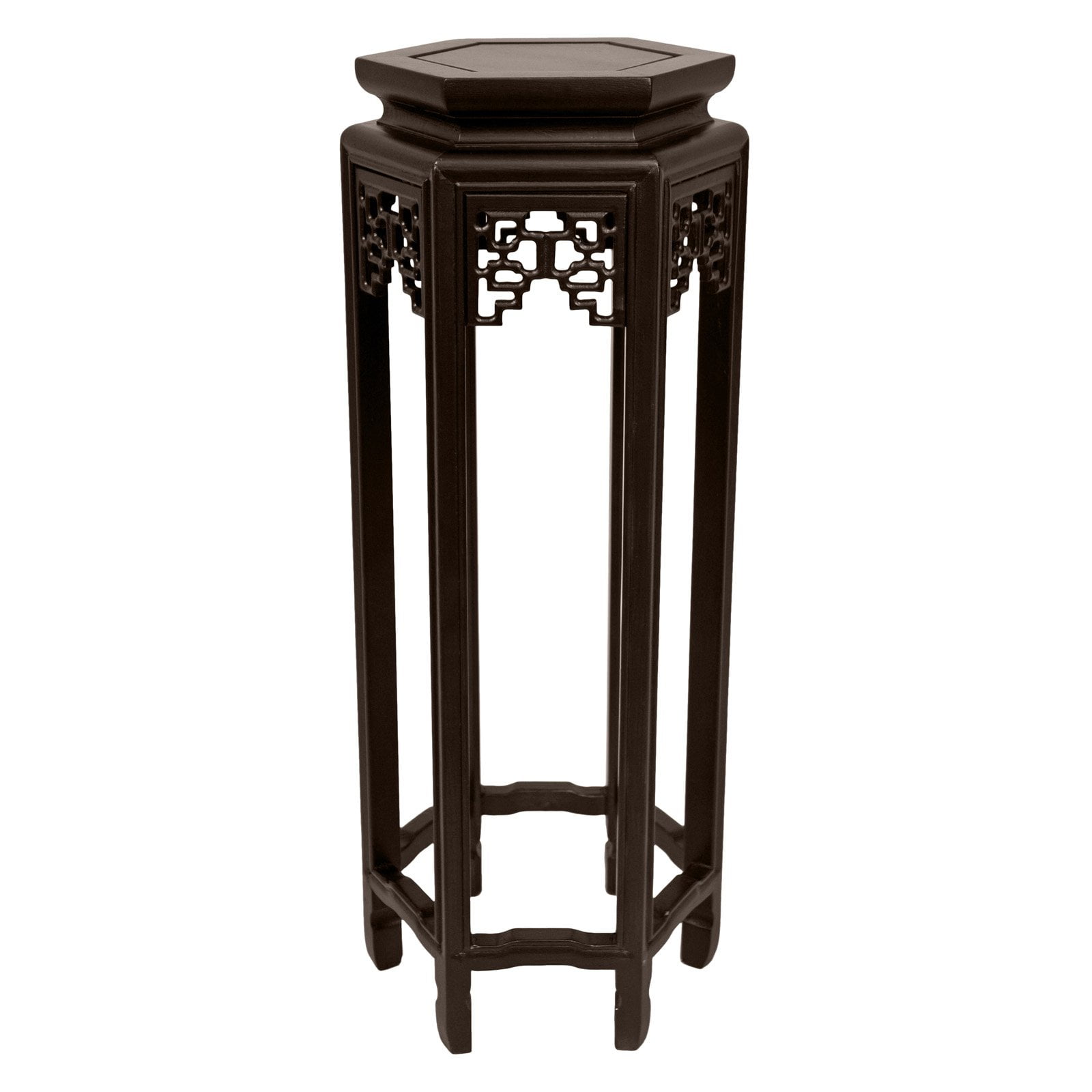 28" Hexagon Plant Stand by Oriental Furniture