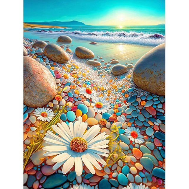 5D DIY Taladro Diamante Pintura Playa Kit Arte Del (B6035)