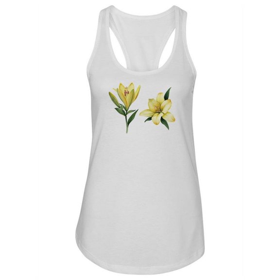 Lily Flowers Design. Tank Women -Image by Shutterstock, Female x-Large