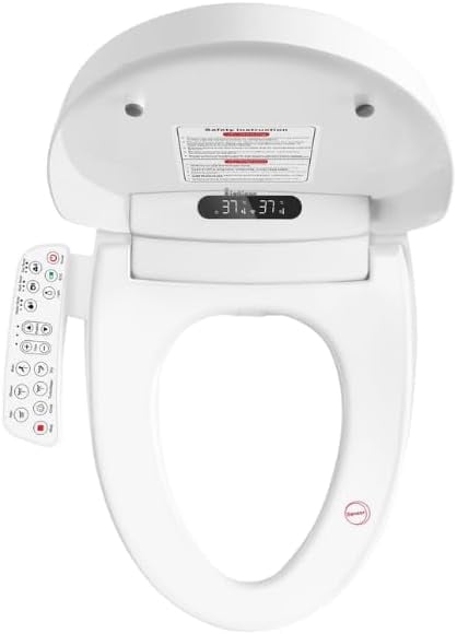 IYTATA Electric Bidet Toilet Seat, Elongated, Warm Water With Air Dryer, Heated Seat And Slow Close Lid, Front And Rear Wash, LED Nightlight, Wireless Remote, White, 101 8 thumbnail image