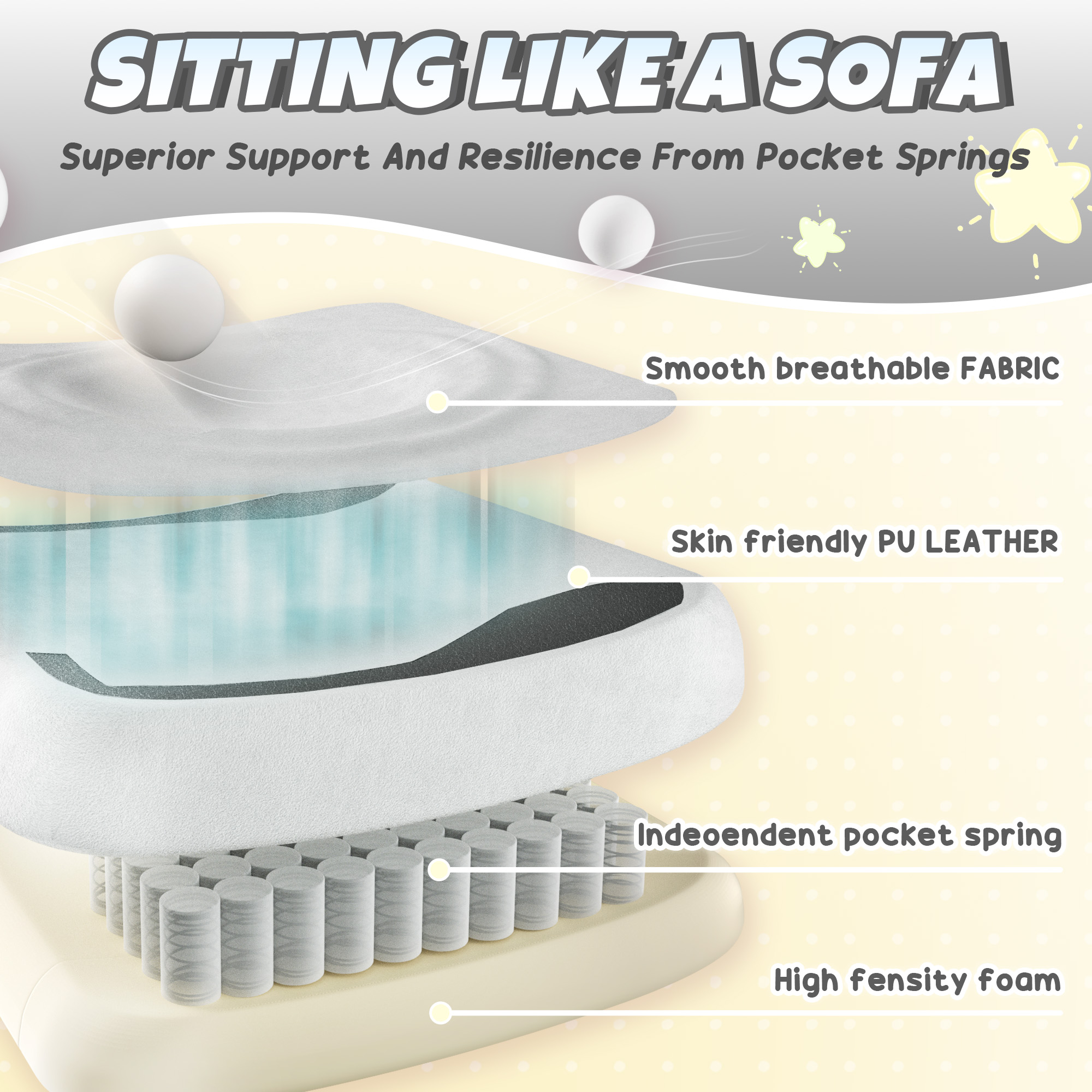 GOOSEA Cute Cat Ear Gaming Chair with Paw Print Lumbar Support and Cushion, Ergonomic Computer Desk Chair with Footrest, Reclining PC Game Chair for Girls and Women, 300lbs, Black and White
