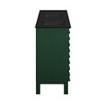 thumbnail image 6 of Cascade 48" Freestanding Bathroom Vanity in Green Oak with Black 3-Hole Widespread Double Basin Sink Top, 6 of 8