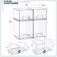 thumbnail image 6 of Sorbus 4-Pack Clear Stackable Acrylic Drawers – Tall & Small for Baby Accessories, 6 of 7