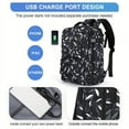 thumbnail image 4 of 1pc Creative Leaves Print Backpack, Simple Solid Color Bag, Women's Large-capacity Travel Backpack For Short-term Travel, Outdoor Mountaineering Bag, Computer Bag College Student Schoolbag, 4 of 5