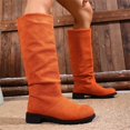 thumbnail image 6 of Womens Casual Winter Knee High Boots Low Heel Suede Sleeve Comfortable Versatile Shoes Low Heel Fall Slouchy Winter Boots, 6 of 6