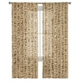 Ancient Egypt Hieroglyphs Retro Style Tulle Curtains for Bedroom Modern
