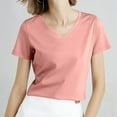 thumbnail image 3 of Mittory Womens Cap Sleeve Crop Tops Cotton V Neck T Shirt Loose Fit Short Sleeves Tee Summer Fashion Clothes, 3 of 5