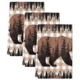 thumbnail image 2 of Brown Bear Cabin Kitchen Towels Set of 3, Vintage Pine Tree Brown Buffalo Plaid Absorbent Dish Towels for Kitchen, Microfiber Hand Towel, Quick Drying Tea Towel for Cleaning Decorative Dishcloths, 2 of 7