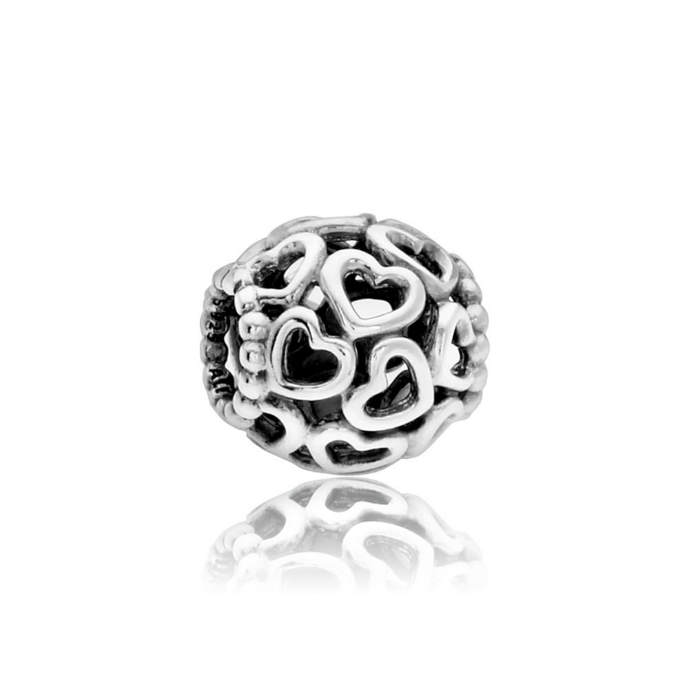 PANDORA Pandora Authentic Open Heart Charm In Sterling Silver