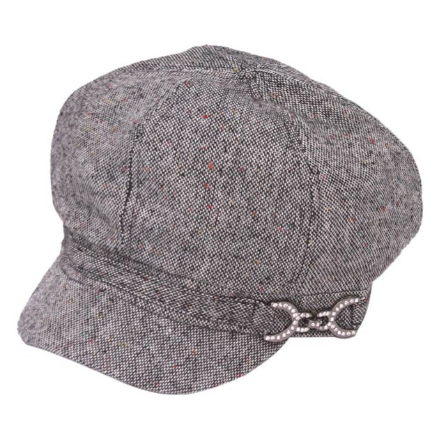 Womens Fashion Wool Newsboy Invierno Cap - Gray SS/Sophia Sombrero de periódico