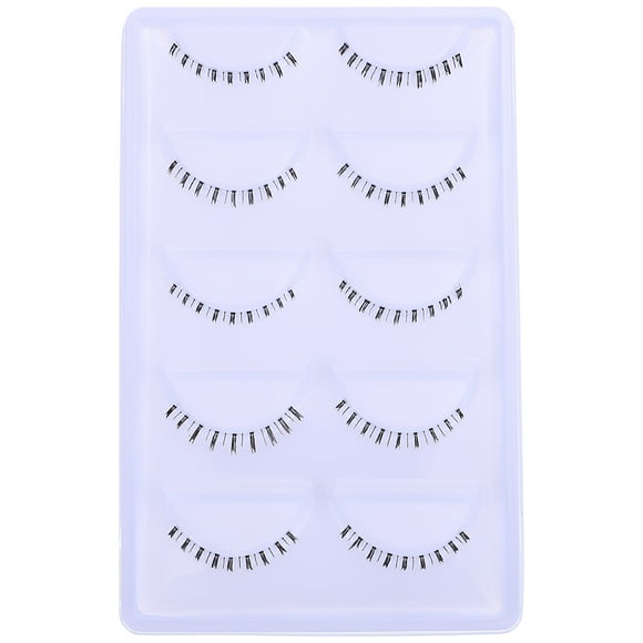 BRIGHTFUFU 10 pares de pestañas inferiores falsas pestañas de abajo tira pestañas artificiales para mujeres