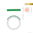 thumbnail image 6 of ANGARA Natural Square Emerald Semi Eternity Classic Wedding Ring in 14K White Gold for Women (Size-2.6mm) | May Birthstone, Birthday, Anniversary, Jewelry Gift for Women | Natural Emerald Ring, 6 of 10