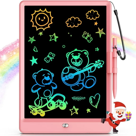 LCD Writing Tablet Doodle Board, 10inch Colorful Drawing Tablet Writing Pad, Kids Travel Essentials, Toddler Toys for 3 4 5 6 7 8 Year Old Girls Boys