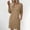 *Khaki, variant on ClodeEU Women Fall Long Sleeve V Neck Dresses,Solid Casual Tunic Mini Dress with Pockets Pink,Womens Plus XL
