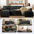thumbnail image 3 of JONPONY 109" Modular Sectional Sofa,Boucle Couch Set,U-Shaped Sleeper Sofa for Living Room,Black, 3 of 10